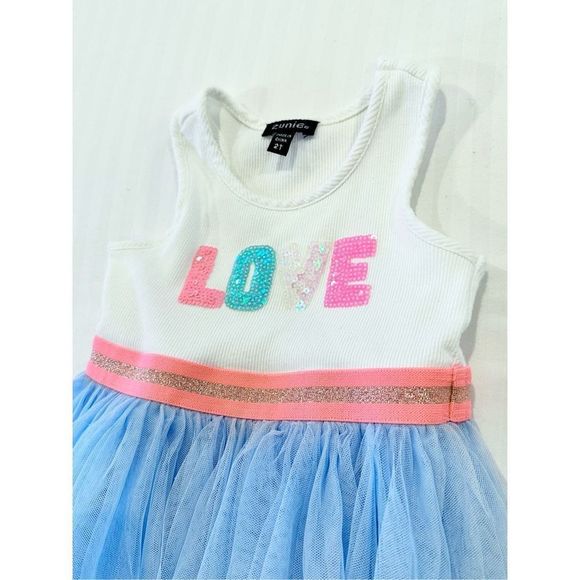 Zunie Other - 2T Girls Sequins Tulle LOVE Valentines Dress